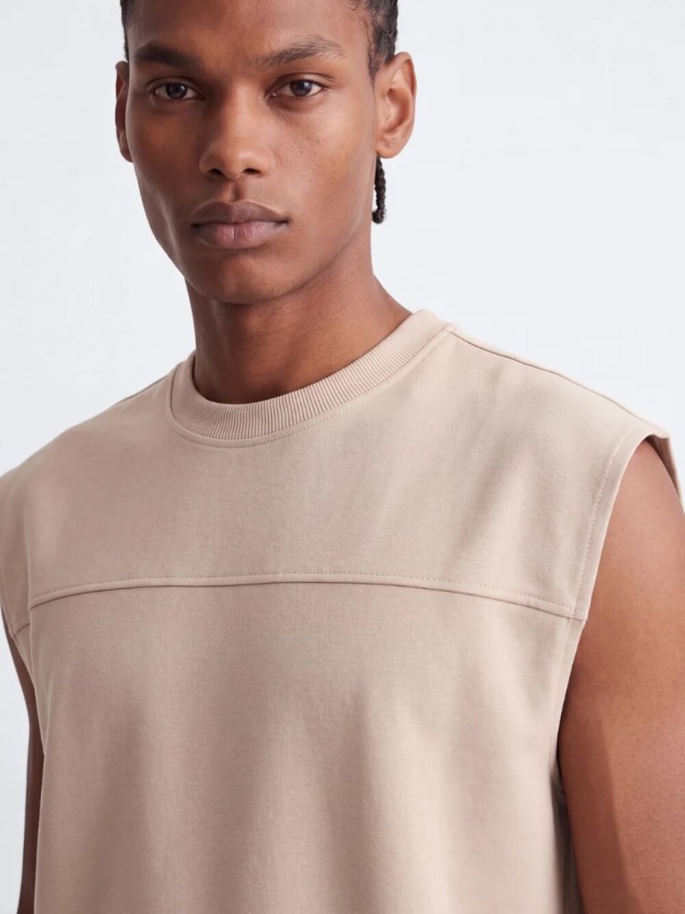 Structured Fleece Muscle Tee